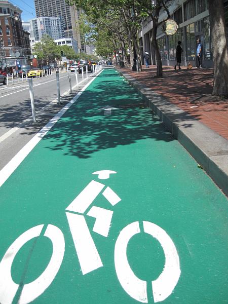 IMG_3919.JPG - New bike lanes down Market Street.